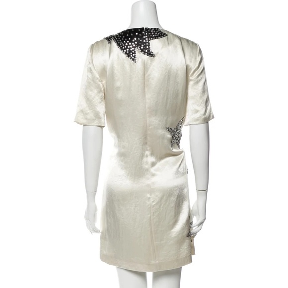 MARC BY MARC JACOBS Cosmo Night Star-Appliquéd Satin Mini Dress Size: L - Picture 8 of 17
